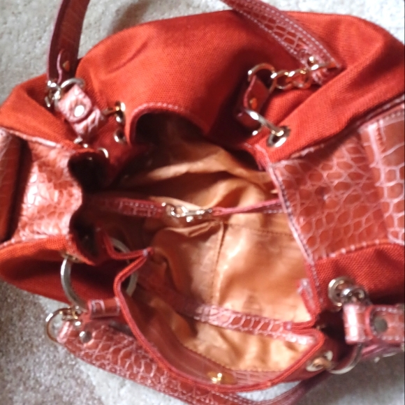 Kathy Van Zeeland Orange Handbag - Picture 5 of 10